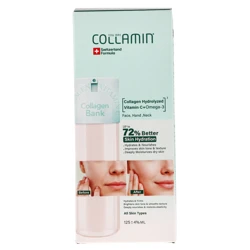 قیمت کرم مرطوب کننده صورت و گردن کلامین مدل Collagen Bank حجم 125 میلی لیتر