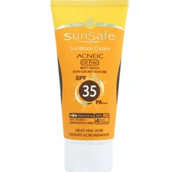 کرم ضد آفتاب رنگی سان سیف مدل SPF35 مناسب پوست چرب و مختلط حجم 50 میلی‌لیتر
