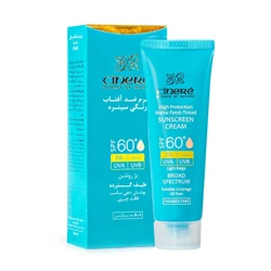 خرید کرم ضد آفتاب رنگی سینره با SPF60 مناسب پوست چرب حجم 50 میلی لیتر