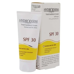 کرم ضد آفتاب SPF30 هیدرودرم مناسب پوست های معمولی و خشک ۵۰ میلی لیتر