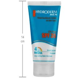 قیمت و خرید کرم ضد آفتاب بی رنگ هیدرودرم با SPF35 مناسب آقایان حجم 50 میلی لیتر